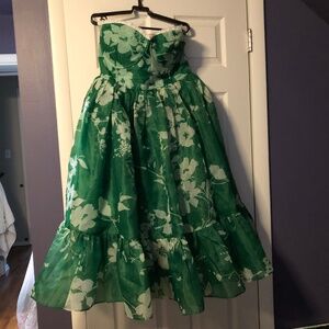 Selkie corset mini dress green